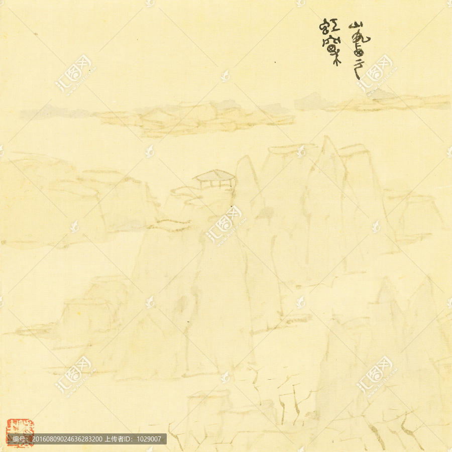 中式極簡山水風(fēng)景畫
