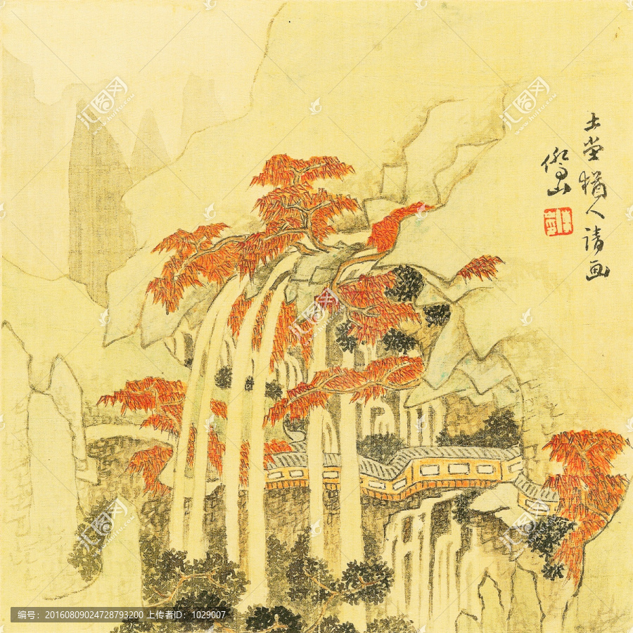 中式極簡山水風(fēng)景畫
