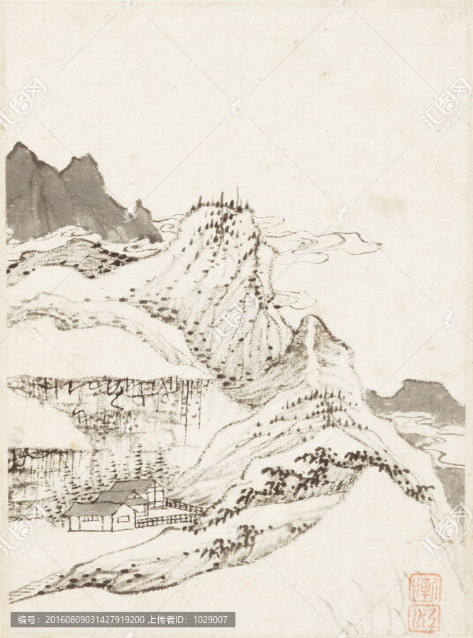 水墨山水风景国画