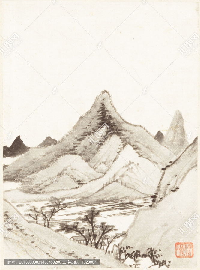 水墨山水風(fēng)景國(guó)畫(huà)