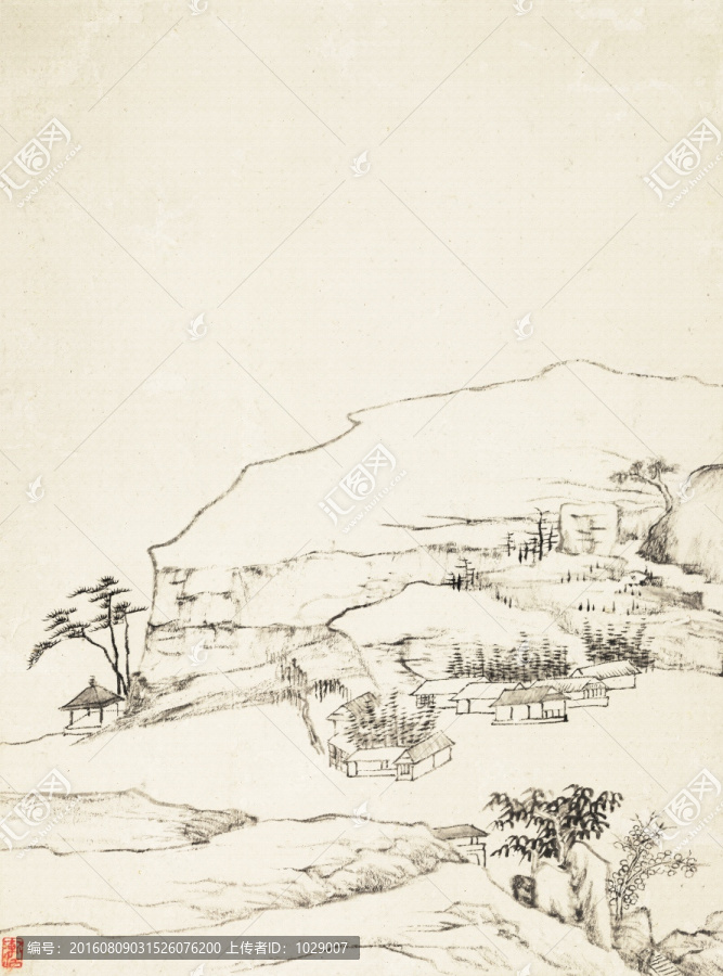 水墨山水風(fēng)景國畫