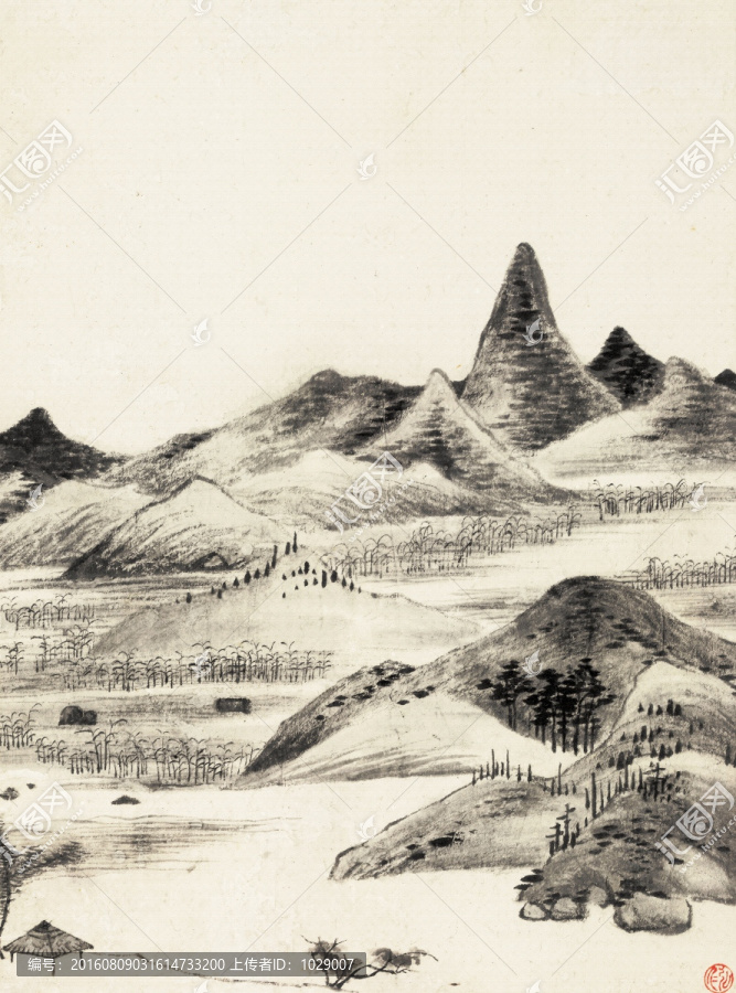 水墨山水風景國畫