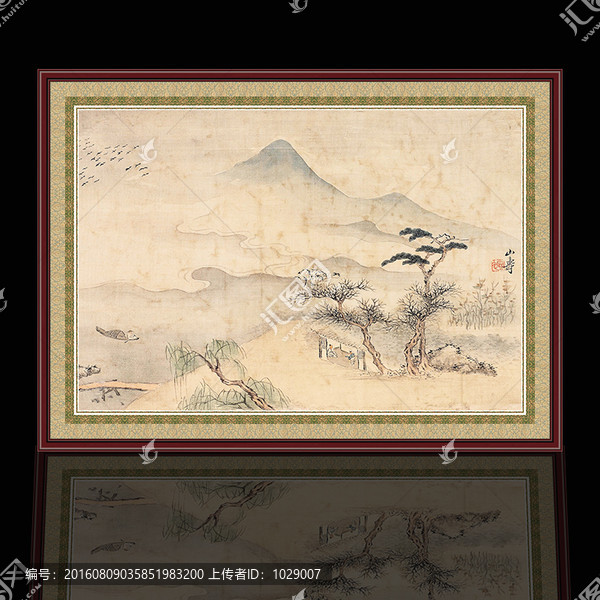 水墨山水畫,清代,黃山壽