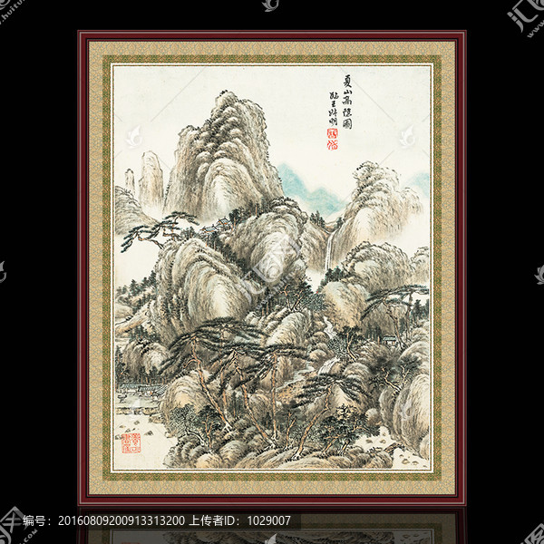 山水風(fēng)景仿古,清代,唐岱