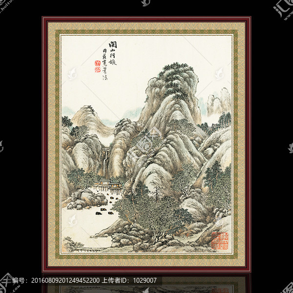 山水風(fēng)景仿古,清代,唐岱