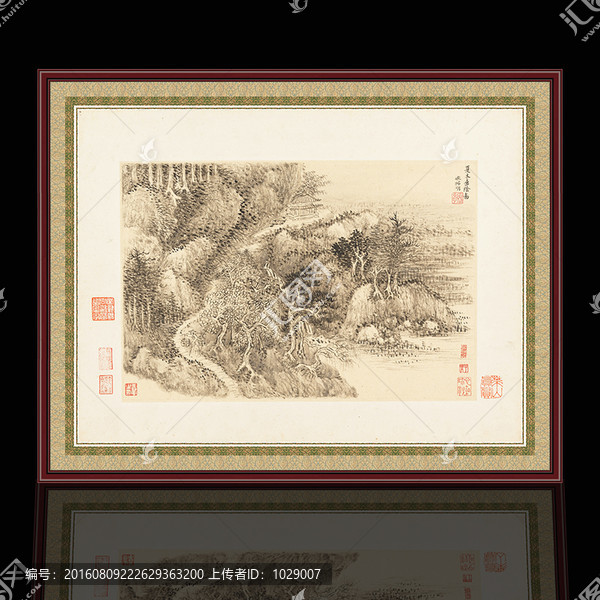 山水國畫,清代,王翚