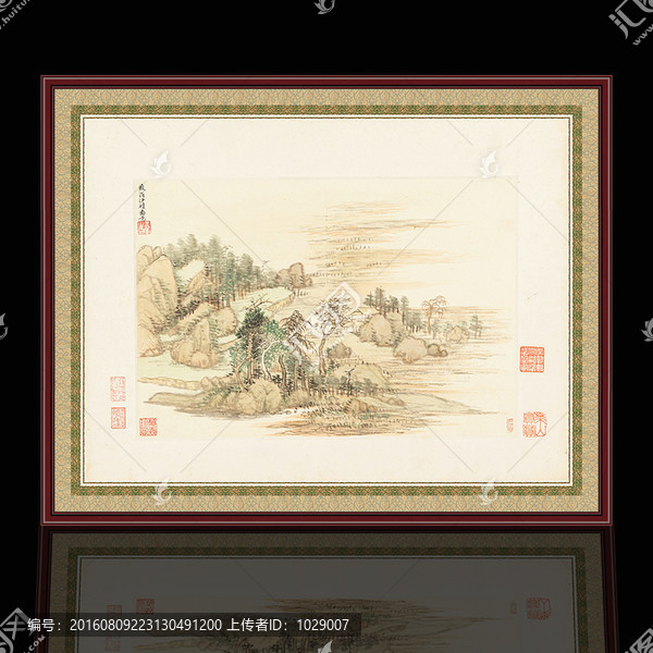山水國畫,清代,王翚