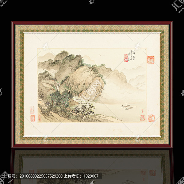 山水國畫,清代,王翚