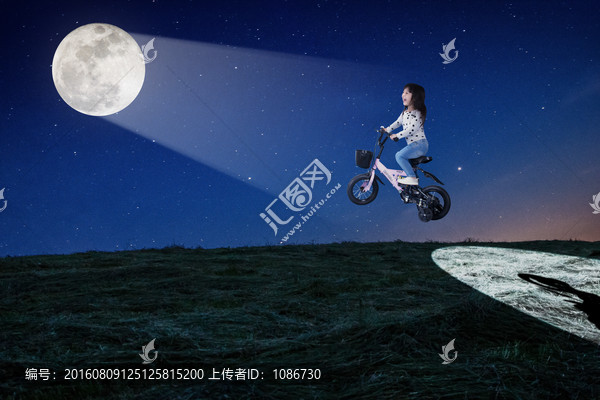 數(shù)碼合成,超現(xiàn)實兒童攝影,星月