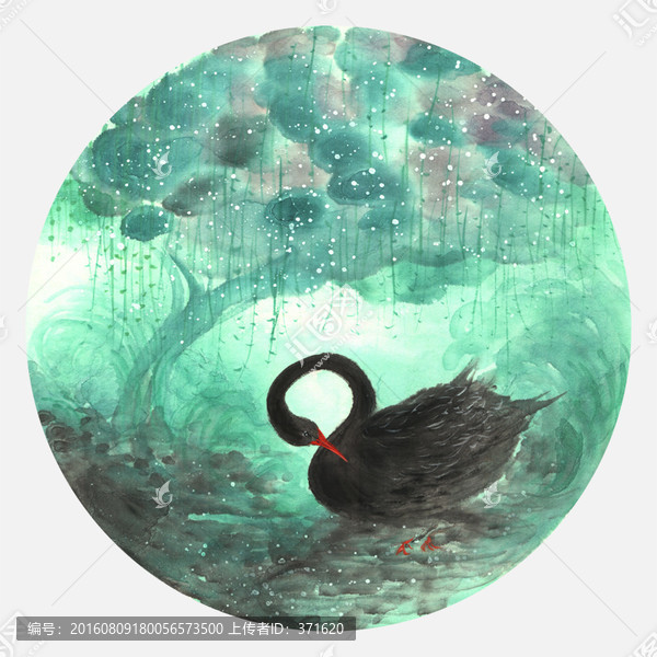 中國風(fēng)水墨國畫手繪藝術(shù)作品素材