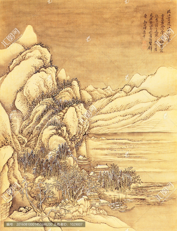 山水風(fēng)景,清代,惲壽平