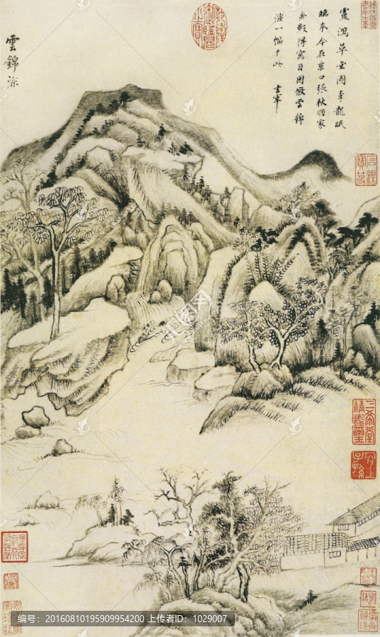 國畫山水,明代,董其昌