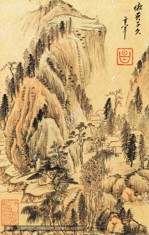 國畫山水,明代,董其昌
