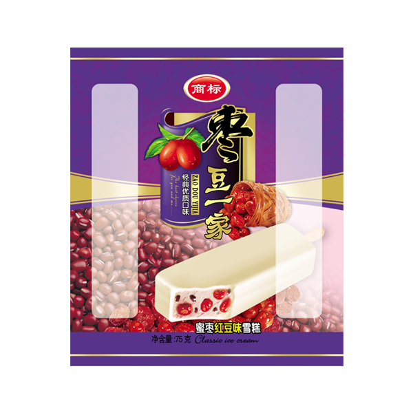 紅棗紅豆冰淇淋包裝袋設計