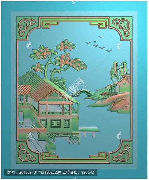 沙發(fā)山水背板
