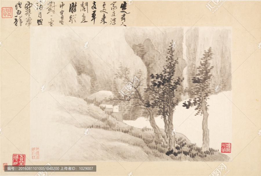 古代山水名畫,高清掃描