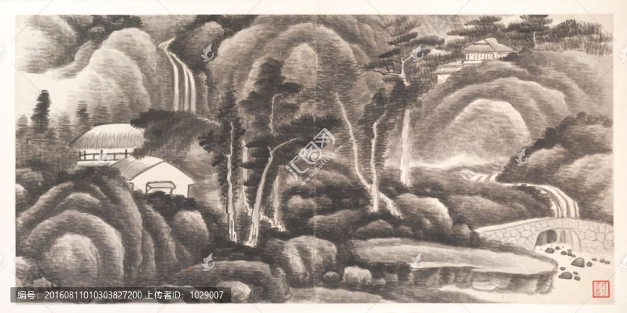 古代山水名畫,高清掃描