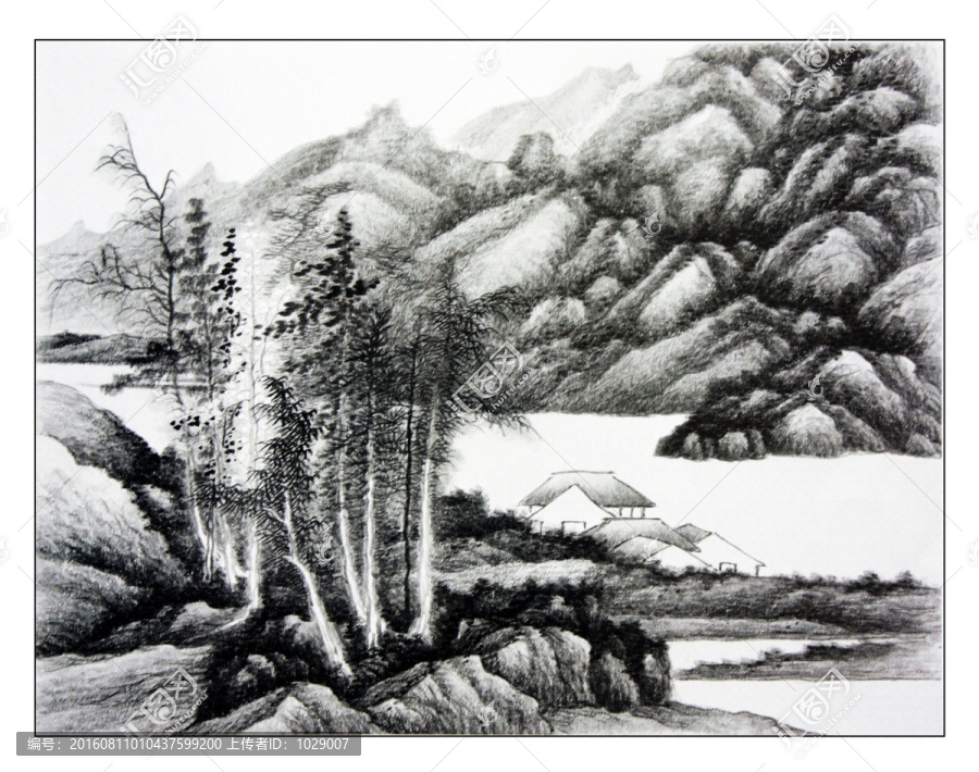 潑墨山水風(fēng)景國(guó)畫(huà),高清大圖