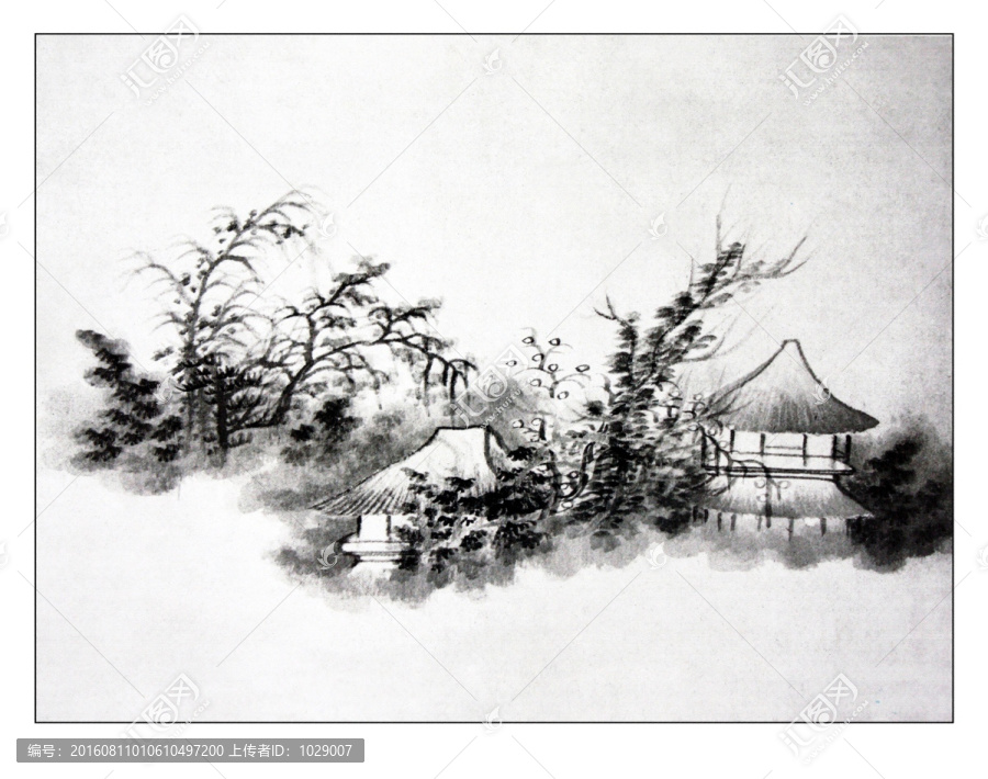 潑墨山水畫,高清大圖