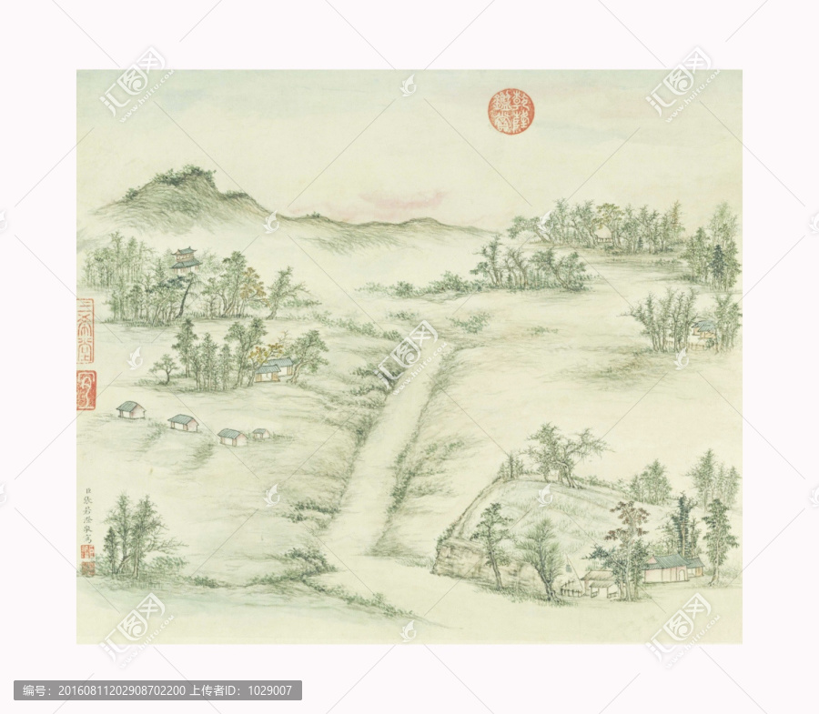 燕山八景,金臺夕照,清張若澄