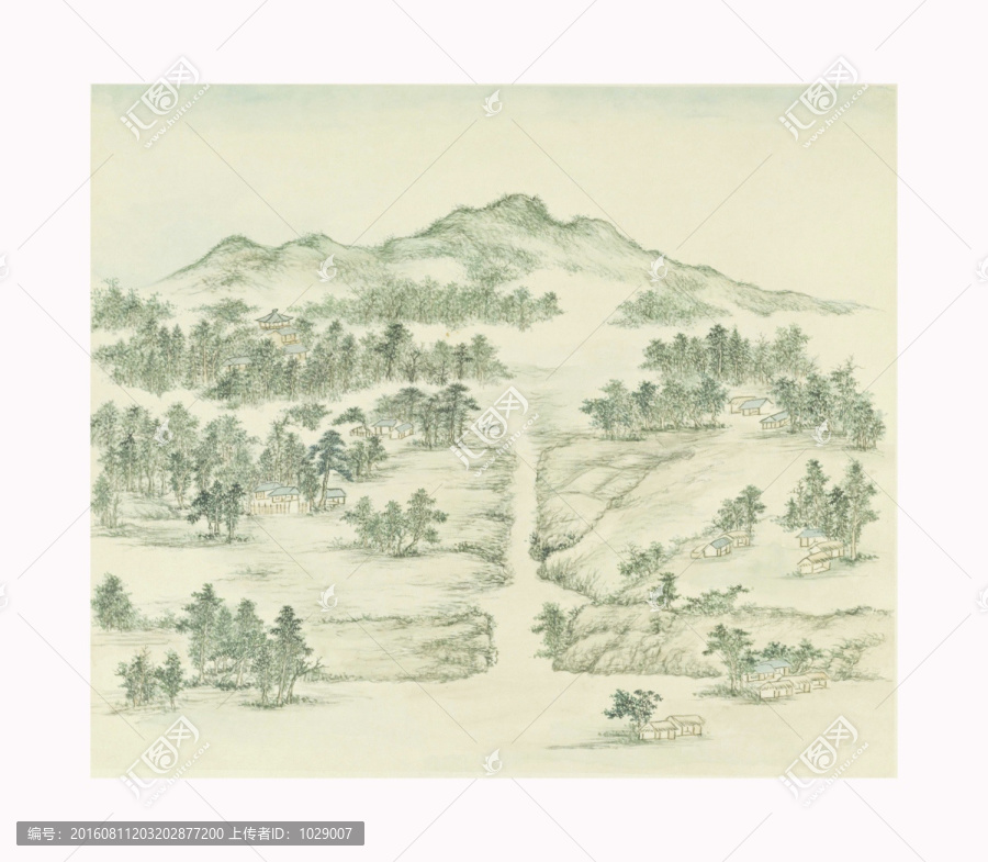 燕山八景,薊門(mén)煙樹(shù),清張若澄