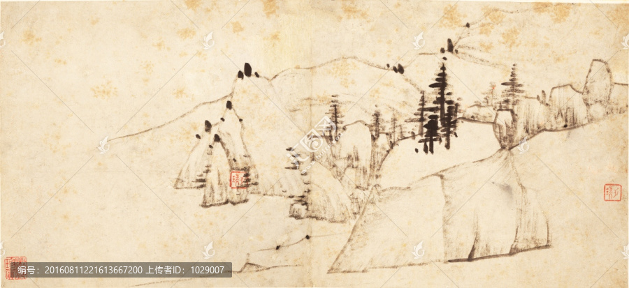 山水風(fēng)景水墨山水國畫