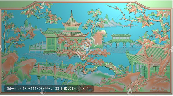 沙發(fā)山水背板
