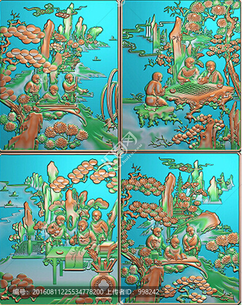 經(jīng)典琴棋書畫百子圖