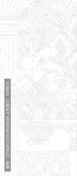 歐式牡丹葡萄花瓶