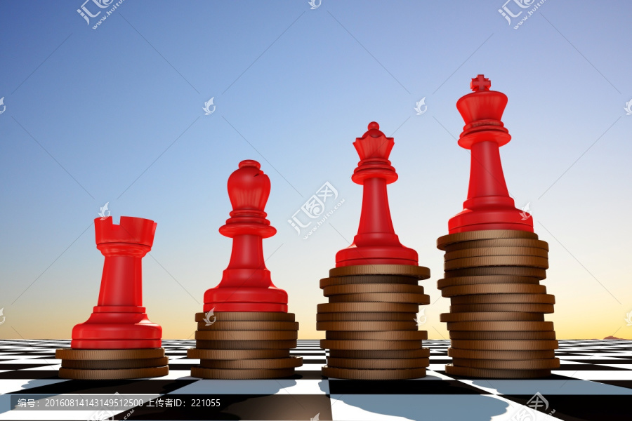 站在金幣上的棋子
