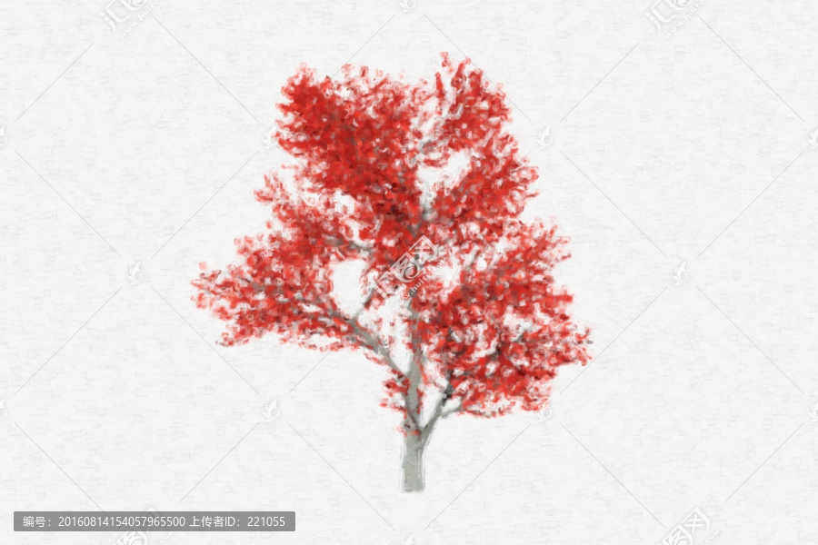 油畫(huà)水彩風(fēng)格的植物