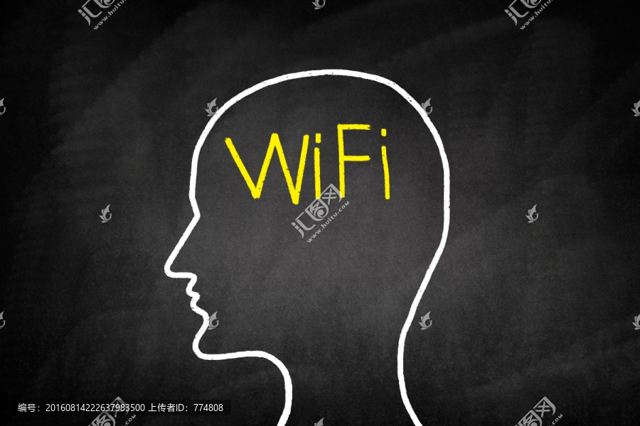 粉筆畫頭腦wifi