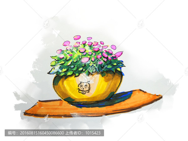 手繪花