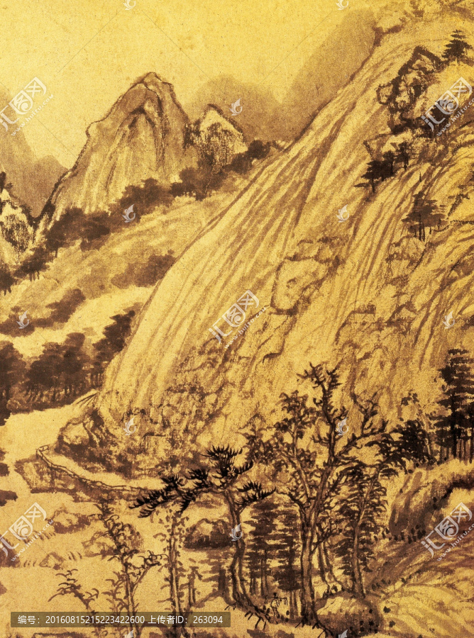 黃公望,富春山居圖,局部
