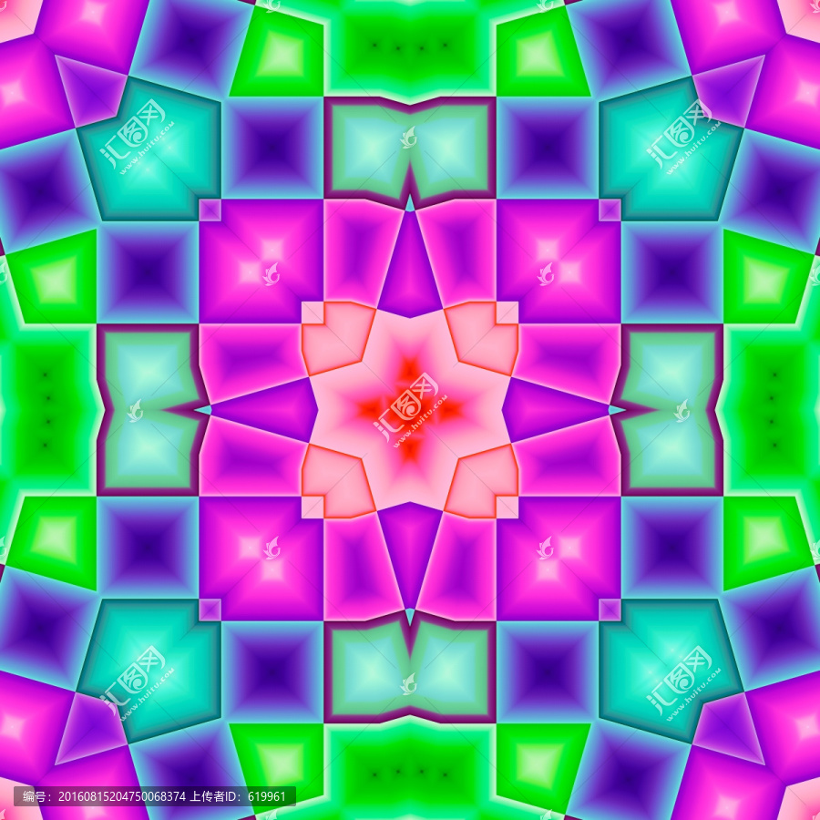 拼花花型抽象圖案,無分層