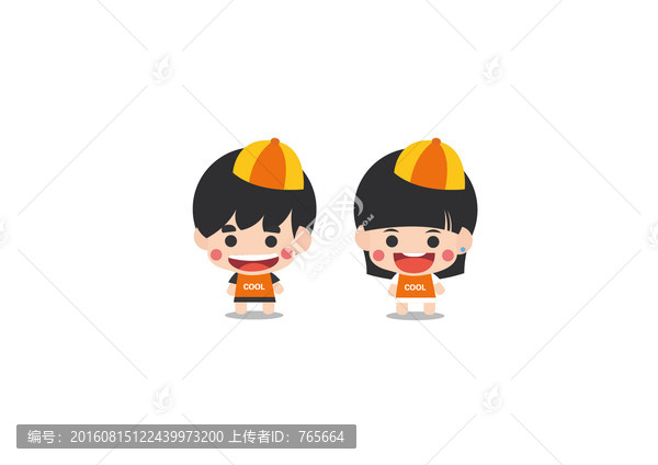 卡通小掌柜可愛(ài)的男孩女孩