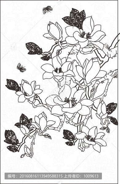 歐式花紋玉蘭