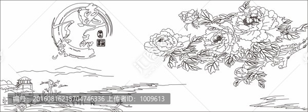 逸品天香牡丹橫版