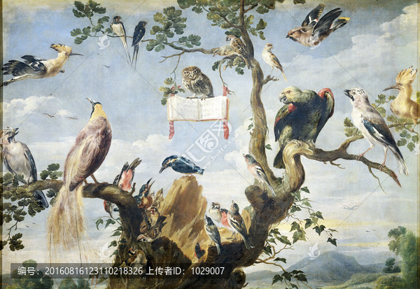 花鳥油畫