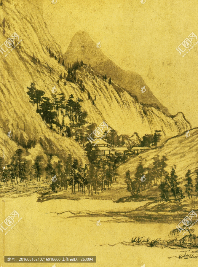 黃公望,富春山居圖,局部