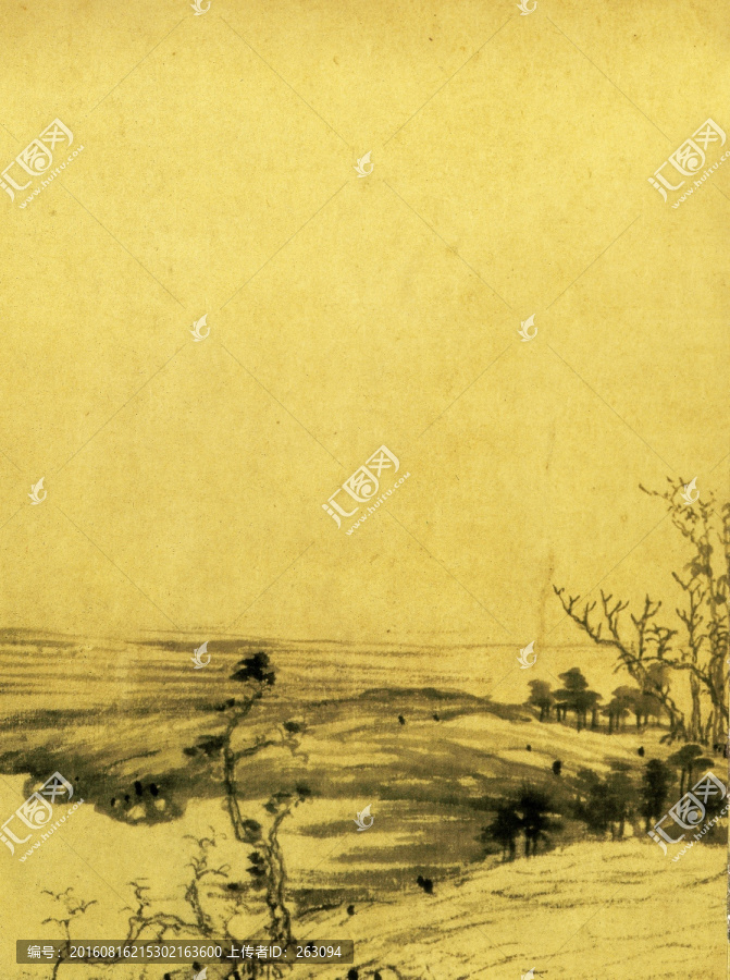 黃公望,富春山居圖,局部