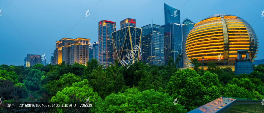 杭州钱江新城夜景