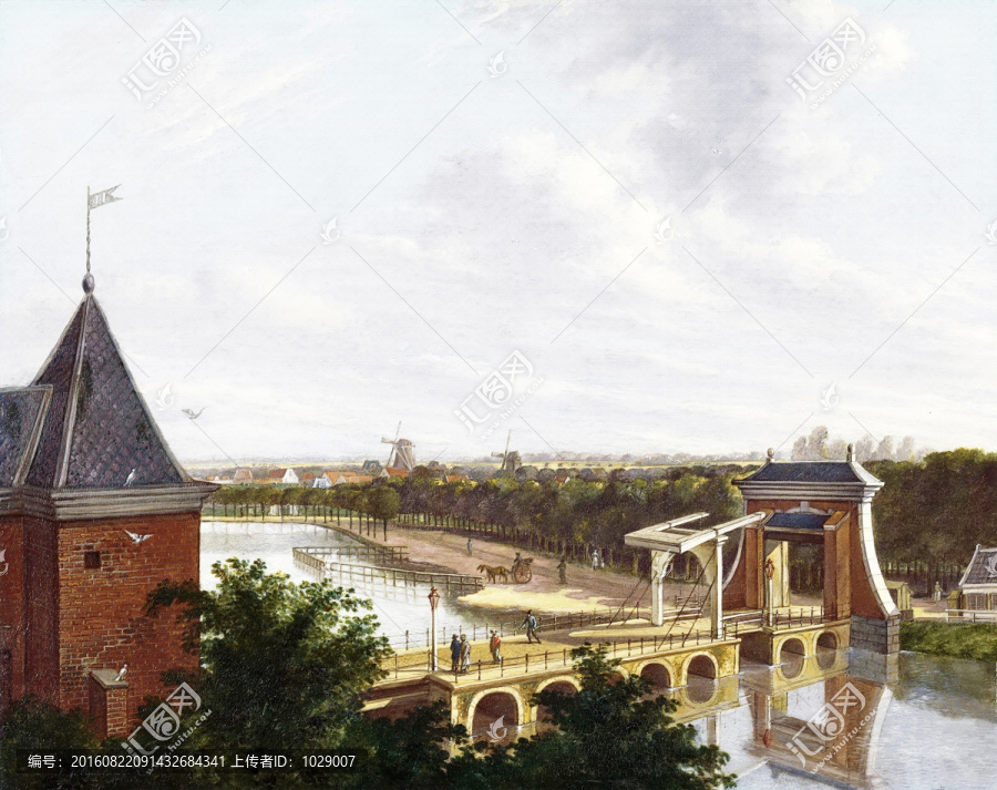 歐式建筑風景油畫