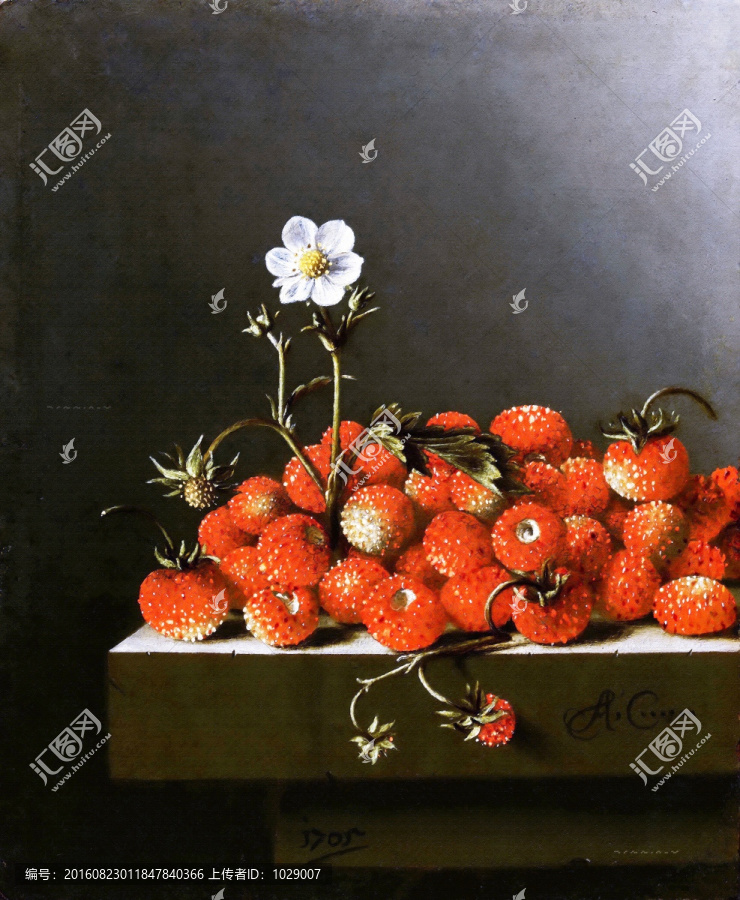 玫瑰郁金香花卉油畫