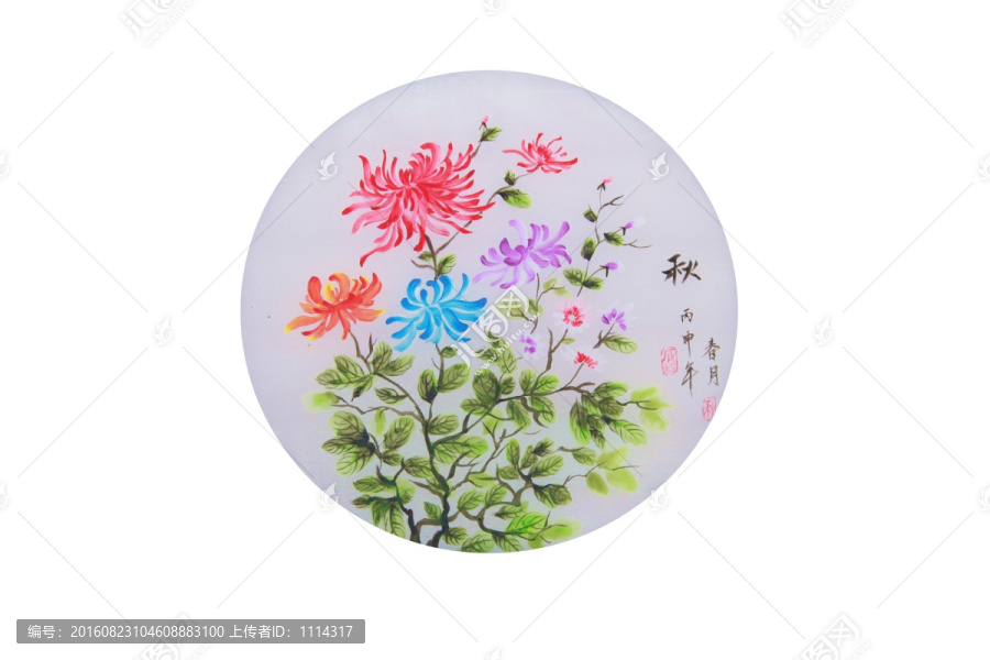 中國風(fēng)手繪,秋菊,花卉