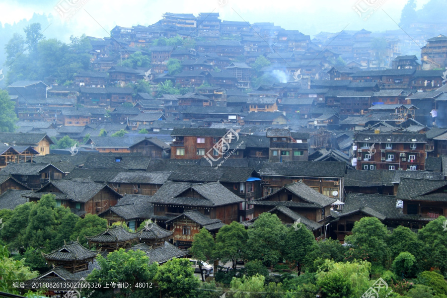 苗寨民居建筑近拍