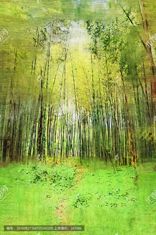 竹林油畫(huà)