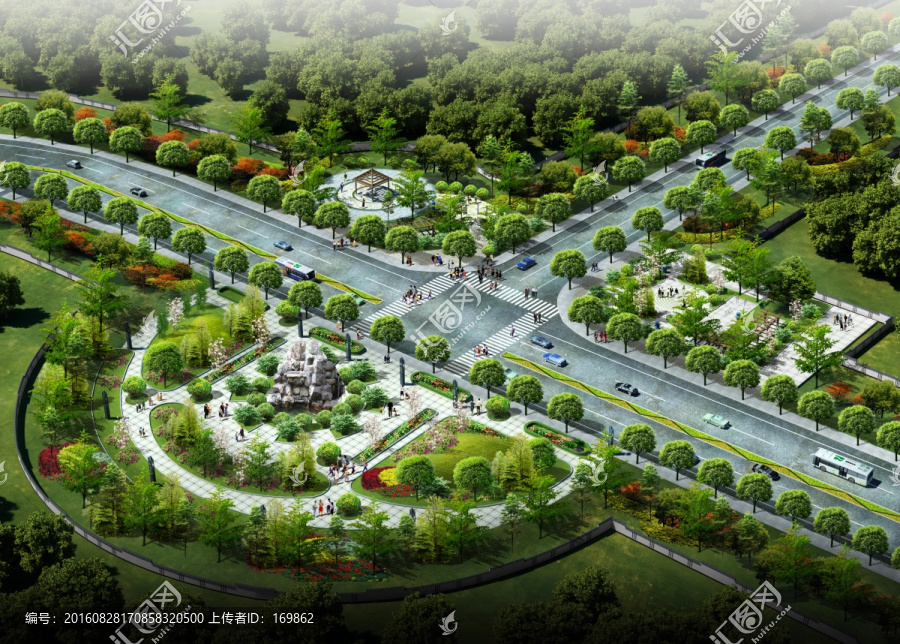 公路路口景觀綠化
