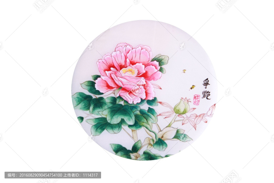 國畫,工筆,牡丹花