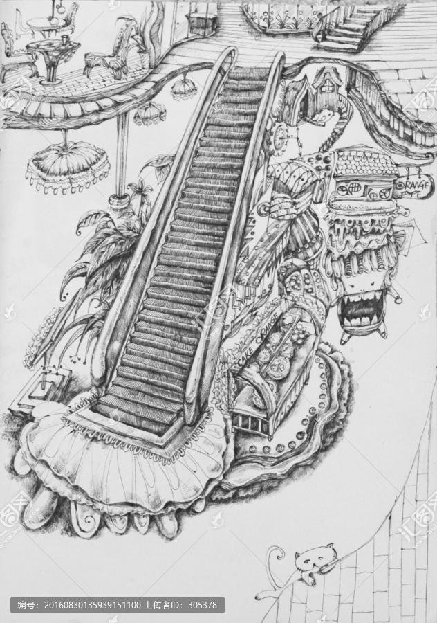 購物中心插畫